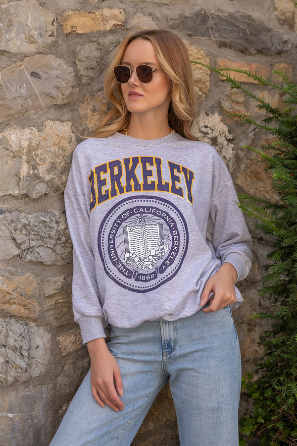Berkeley Yazılı Sweat - GRİ