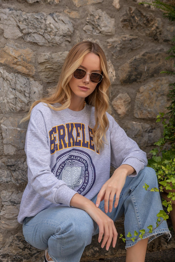 Berkeley Yazılı Sweat - GRİ