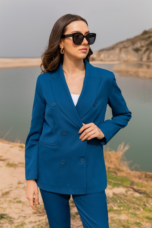 Blazer Ceket Pantolon Takım - LACİVERT