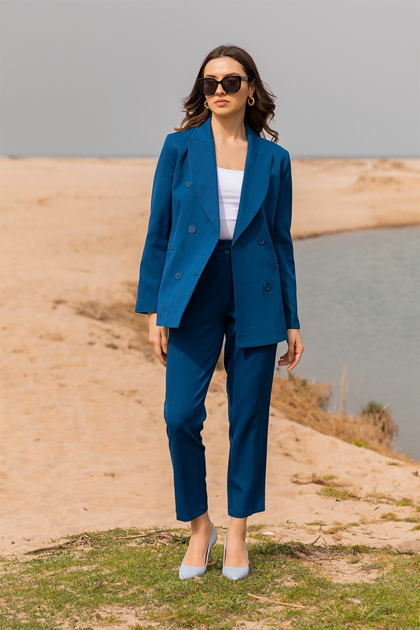 Blazer Ceket Pantolon Takım - LACİVERT