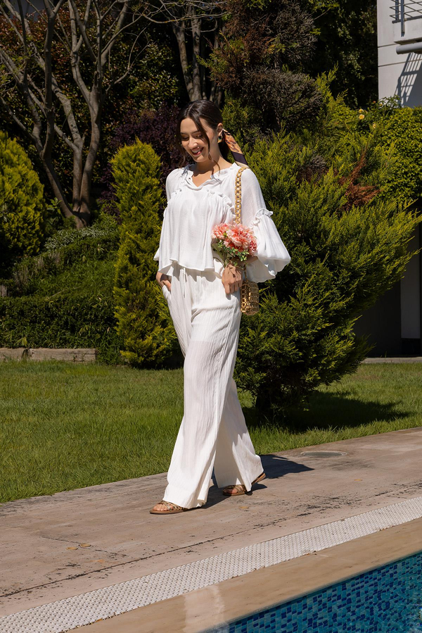 Bluz Pantolon Takım - BEYAZ