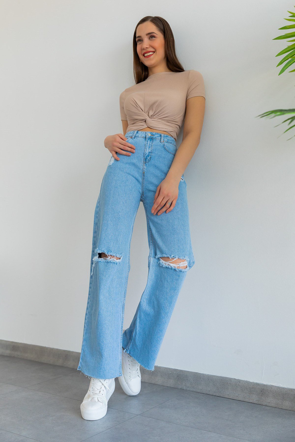 Blau Jeanshosen