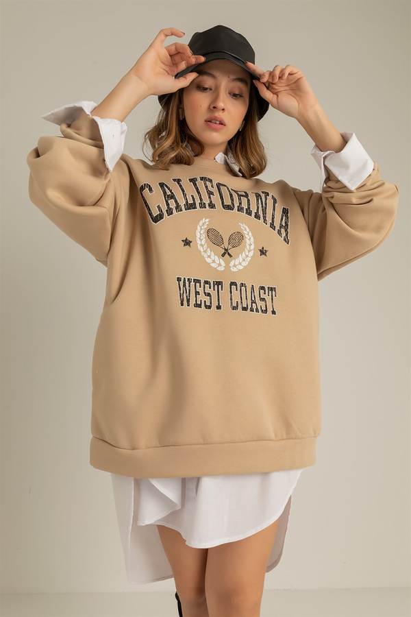 California Yazılı Sweat - CAMEL