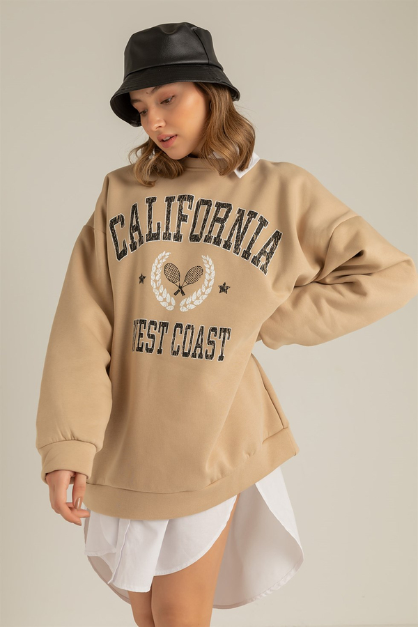California Yazılı Sweat - CAMEL