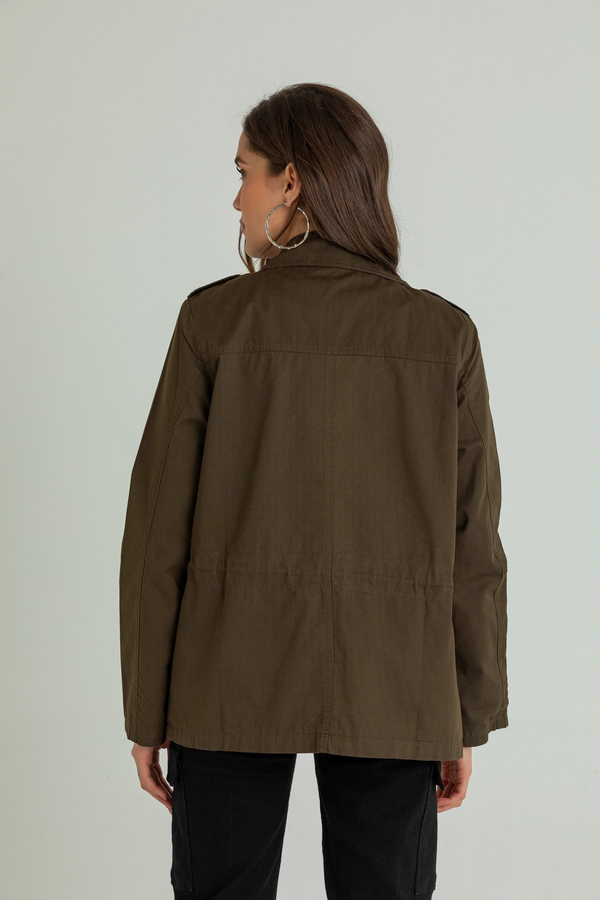 Cepli Gabardin Ceket - HAKİ
