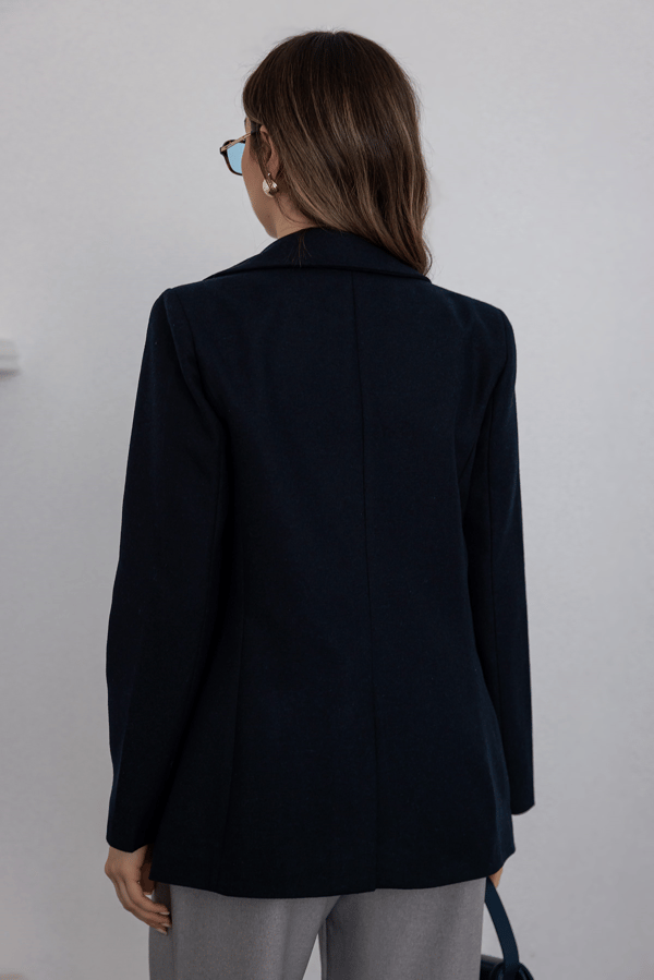 Çift Cepli Blazer Ceket - LACİVERT