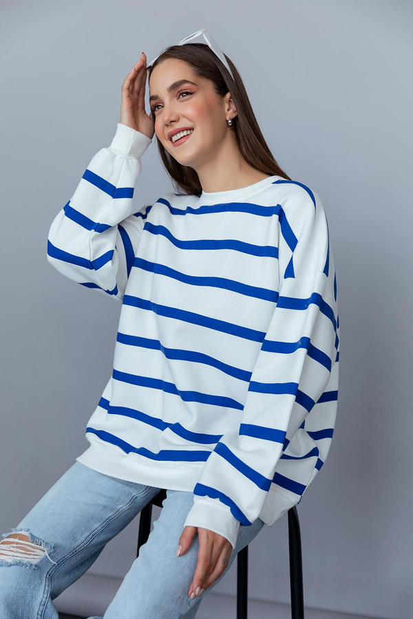 Çizgili Sweatshirt - SAKS