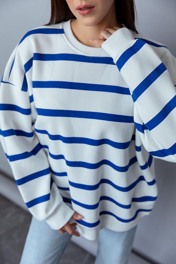 Çizgili Sweatshirt - SAKS