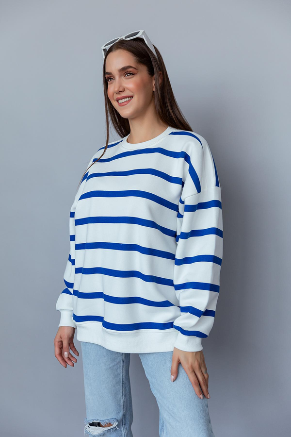 Çizgili Sweatshirt - SAKS