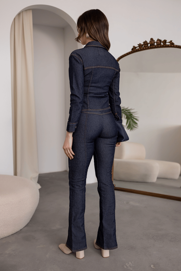 Denim Ceket Pantolon Takım - LACİVERT