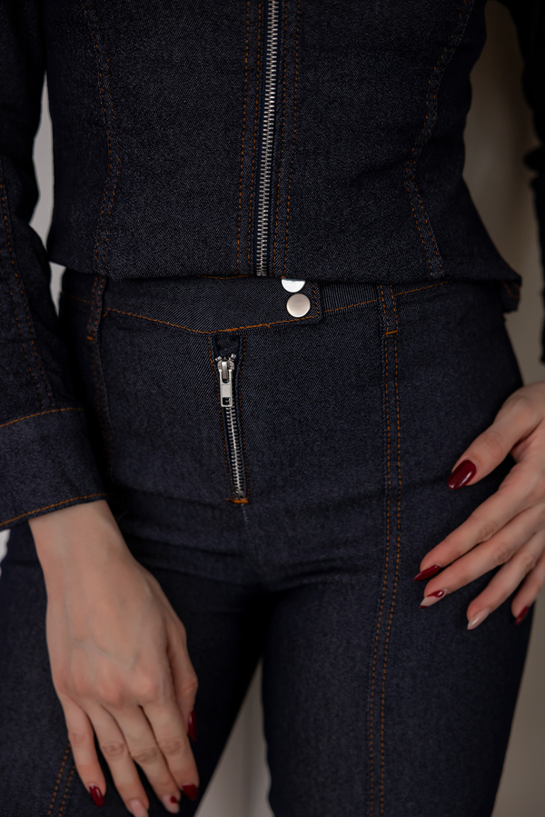 Denim Ceket Pantolon Takım - LACİVERT