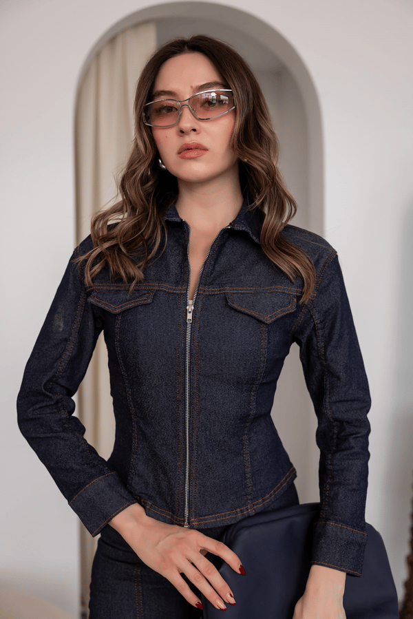 Denim Ceket Pantolon Takım - LACİVERT