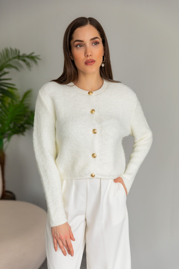 Écru Gilets et Ponchos