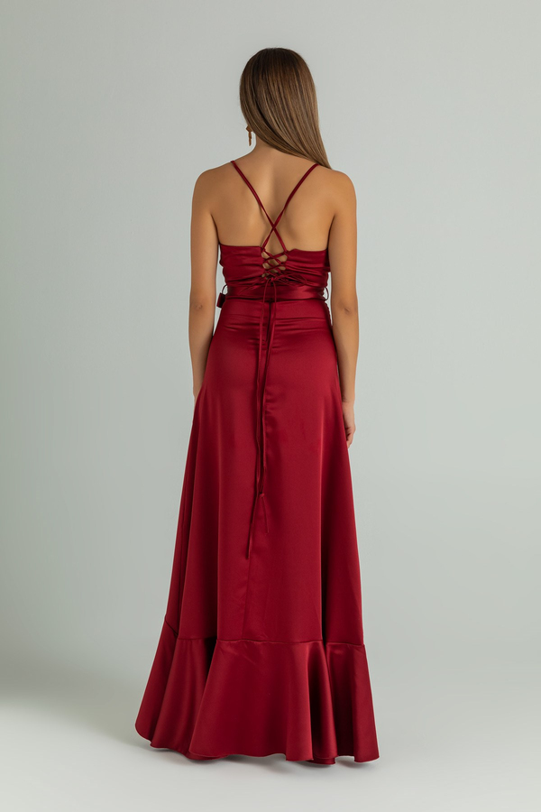 Burgundy Evening Dress