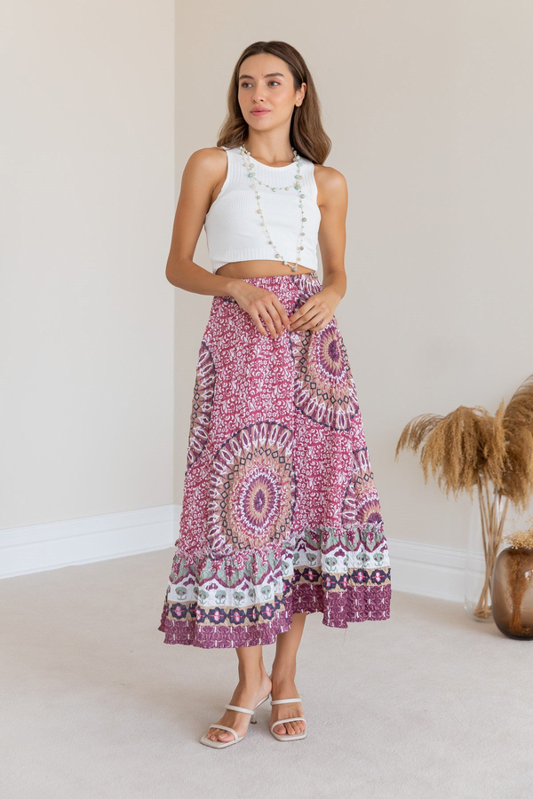 Burgundy Skirt