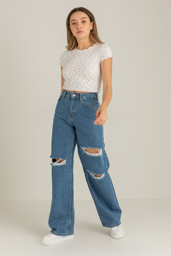 Blau Jeanshosen