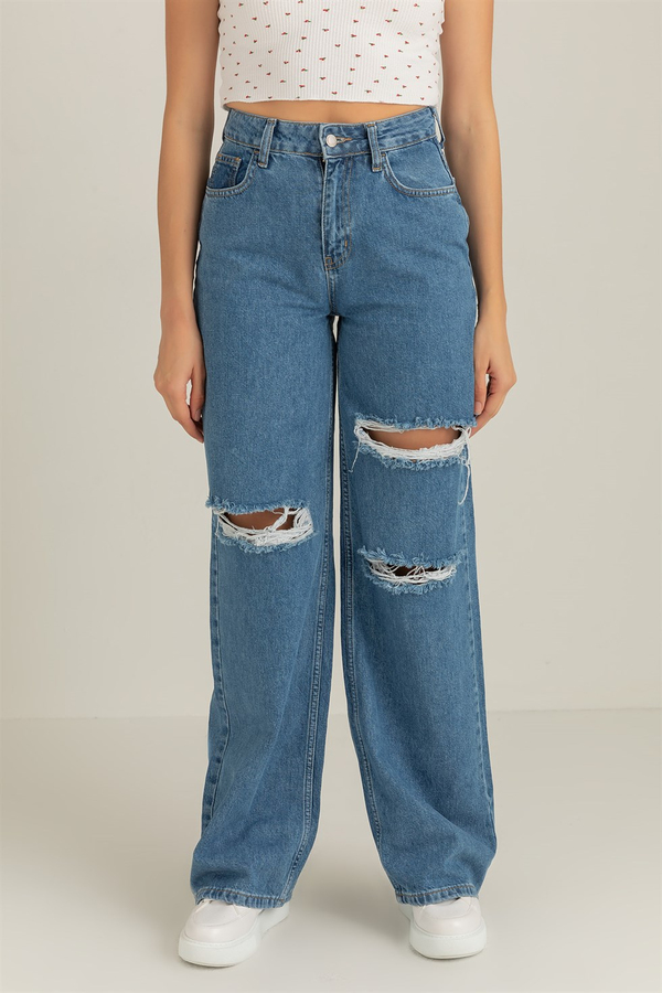 Blau Jeanshosen