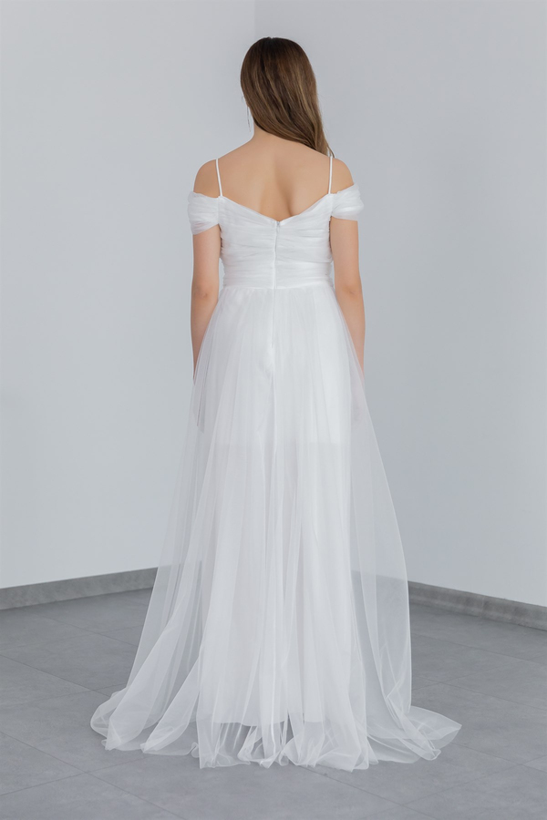 White Evening Dress