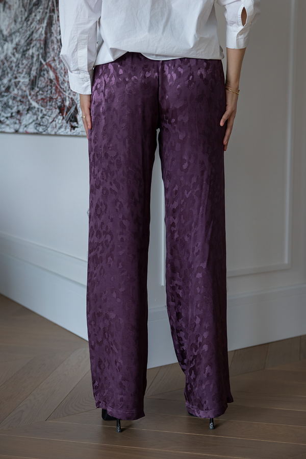 Jakarlı Saten Pantolon - MÜRDÜM