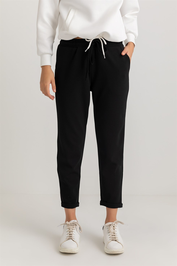 Jogger Kumaş Pantolon - SİYAH