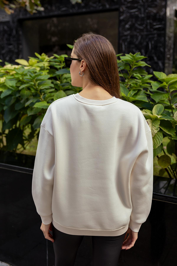 Kalpli Sweatshirt - KREM