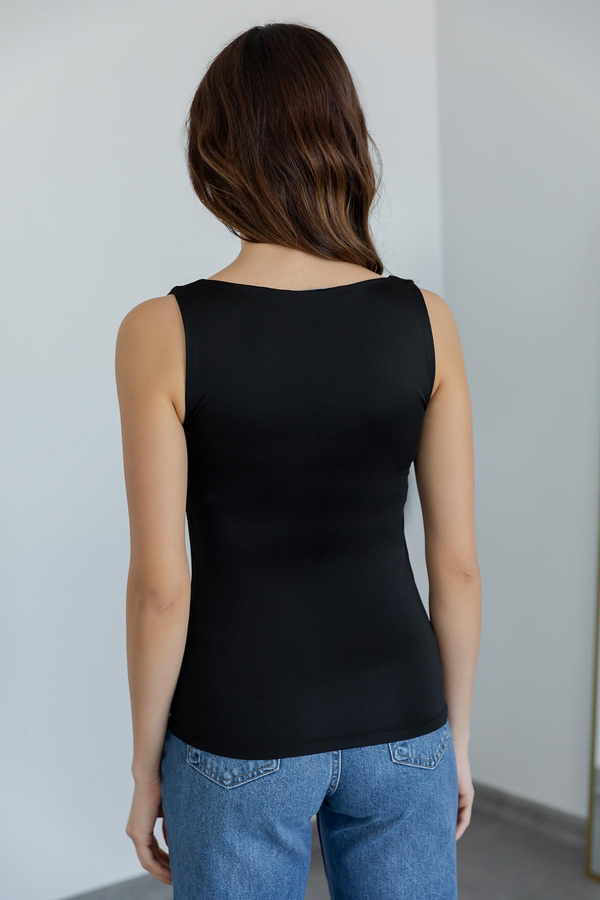 Kare Yaka Basic Atlet - SİYAH
