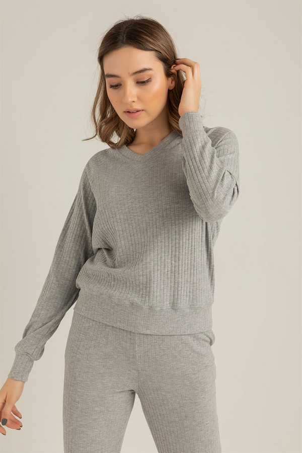 Kaşkorse Pijama Takımı - GRİ