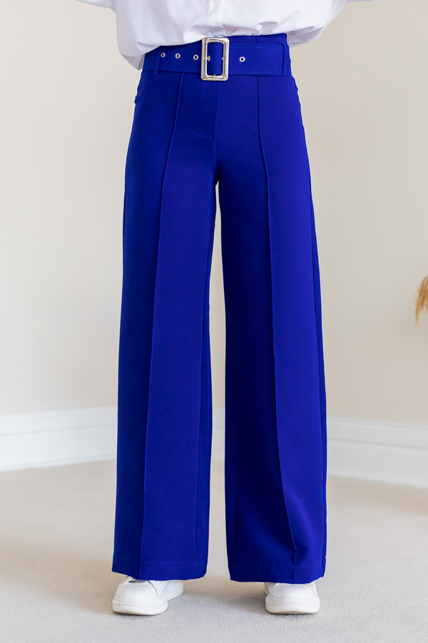 Kemerli Geniş Paça Pantolon - SAKS