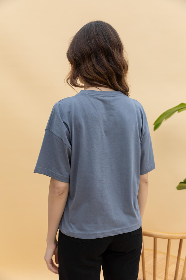 Kısa Kol Basic T-shirt - ANTRASİT