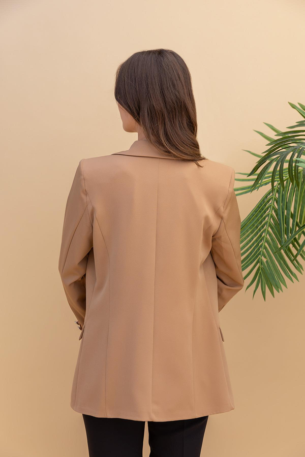 Kruvaze Klasik Ceket - CAMEL
