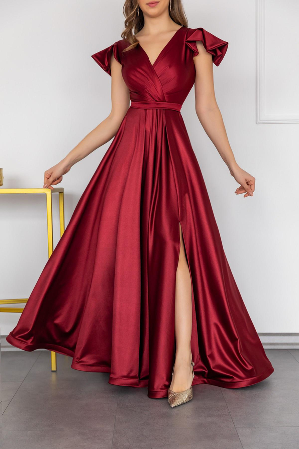 Burgundy Evening Dress