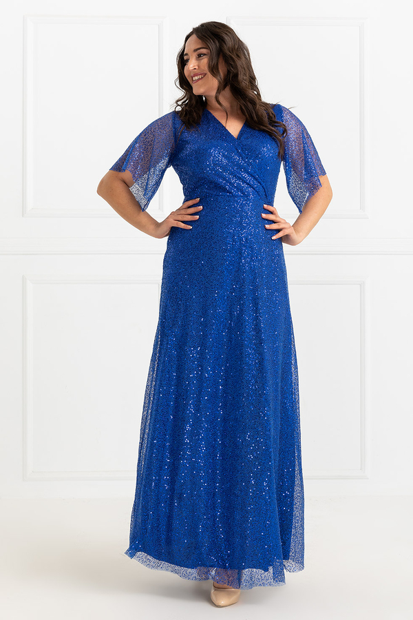 Sax blue Evening Dresses