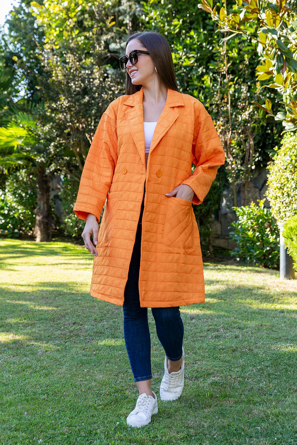 Orange Manteaux et Vestes