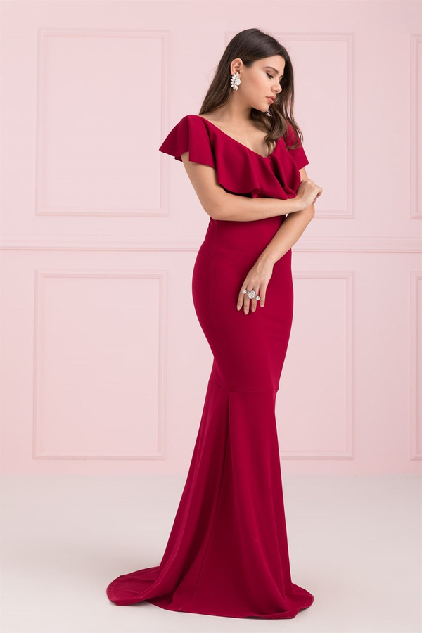 sachin and babi light blue dress Fuchsia Evening Dress