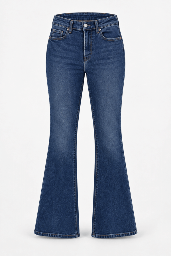 MGZ İspanyol Paça Denim Pantolon - MAVİ
