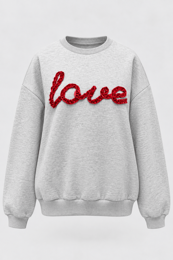MGZ Nakışlı Sweatshirt - GRİ