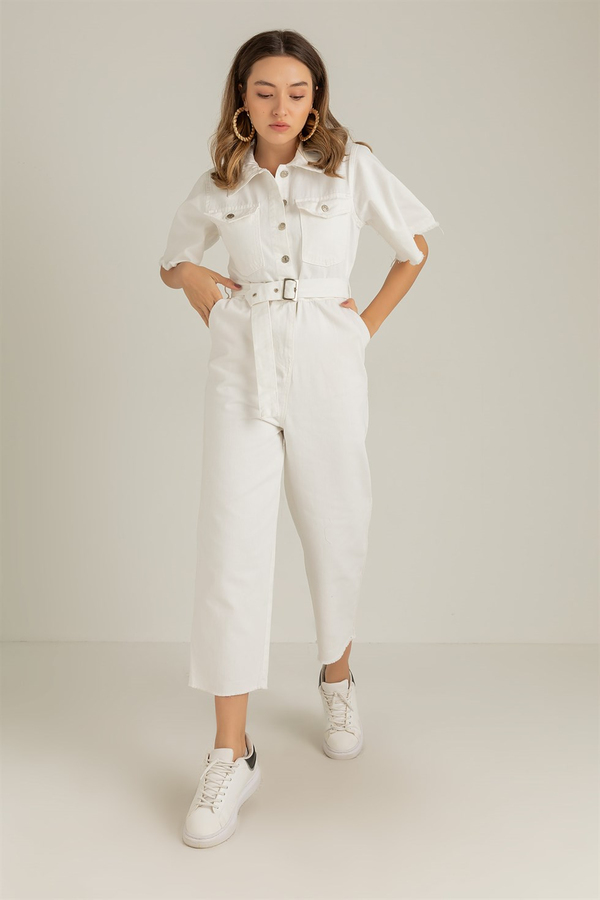 Mom Fit Jean Tulum - BEYAZ