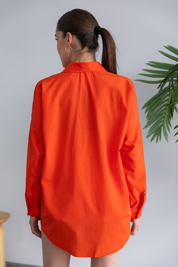 Orange Damen Hemden