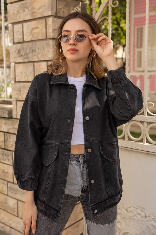 Oversize Kot Ceket - SİYAH