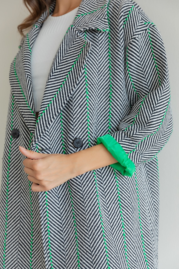 Oversize Mevsimlik Kaban - YEŞİL