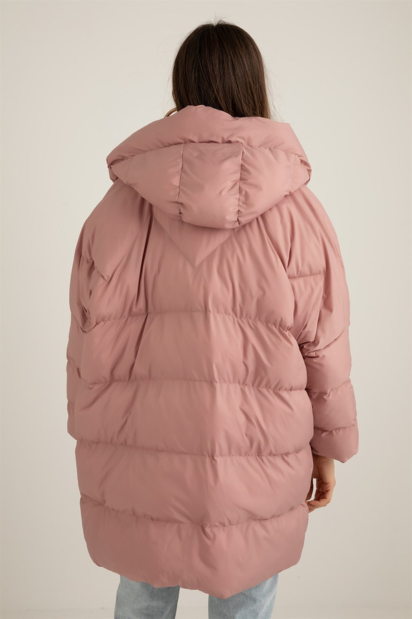 Oversize Şişme Mont - PUDRA