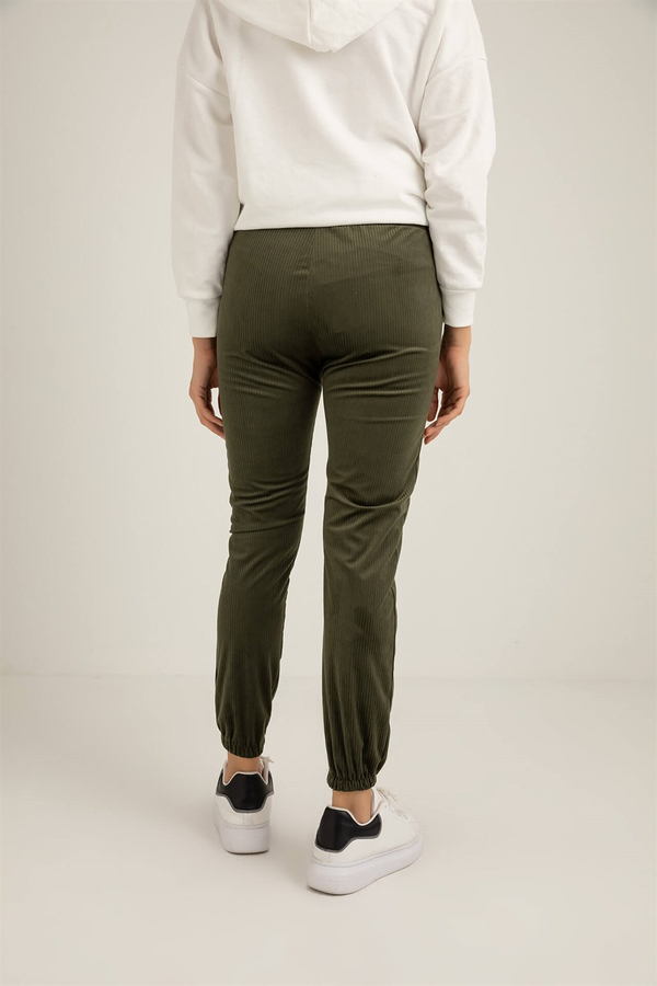 Paça Lastik Fitilli Pantolon - HAKİ