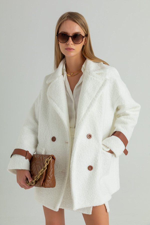 Blanc Manteaux et Vestes