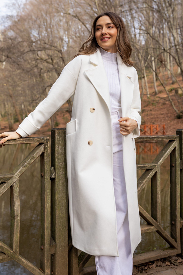 Blanc Manteaux et Vestes