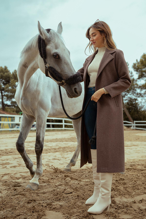 Marron Manteaux et Vestes