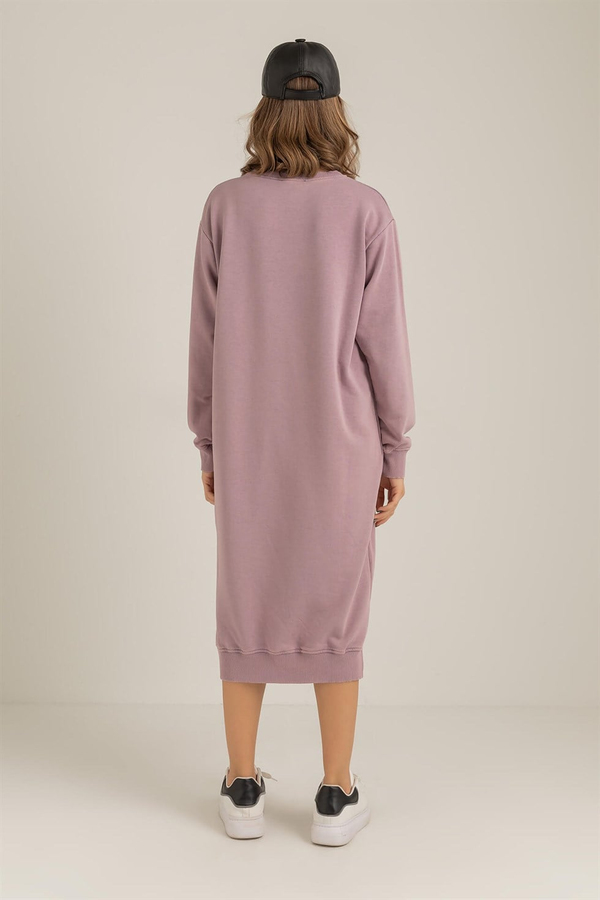 Salaş Sweat Elbise - LİLA