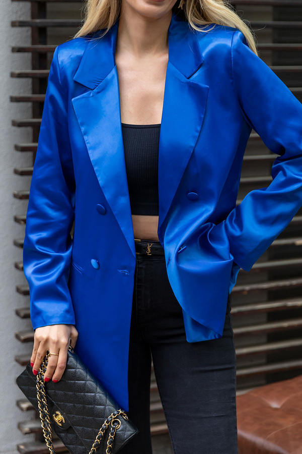 Saten Blazer Ceket - SAKS