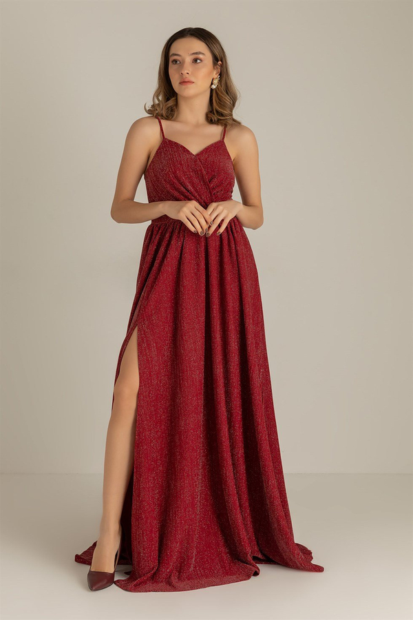 Burgundy Evening Dress