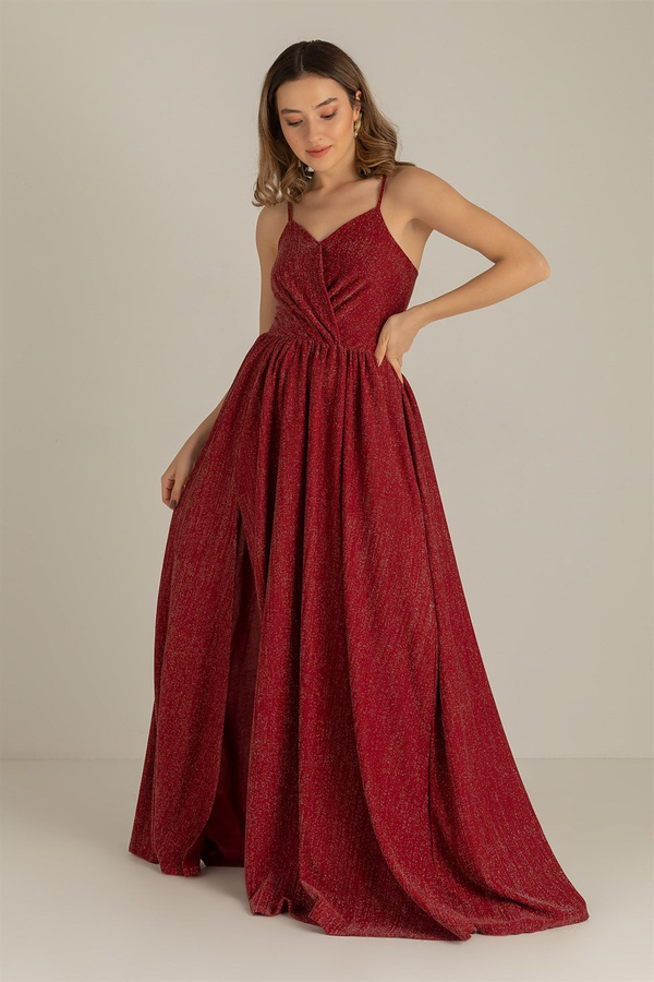 Burgundy Evening Dress