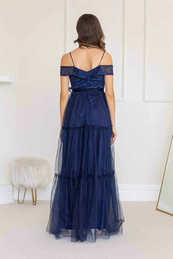 Bleu marine Robes de Soirée